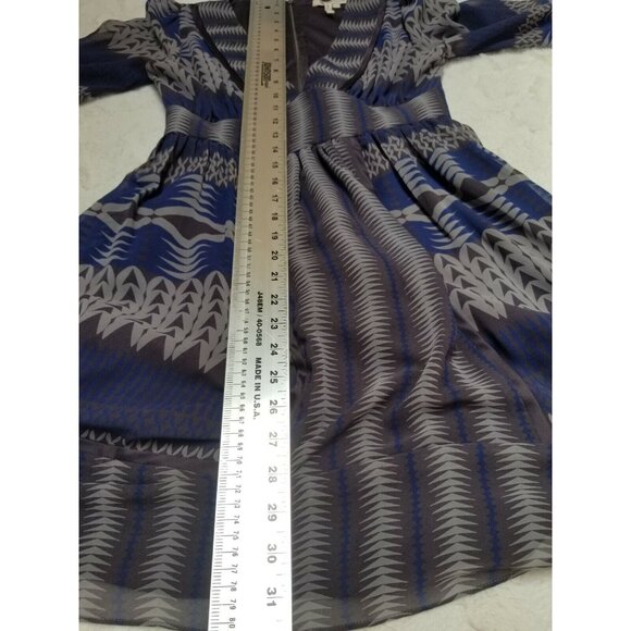 Vintage BCBGENERATION Womens V-neck Empire Waist Dress Size 0 Blue Lined - Picture 4 of 8